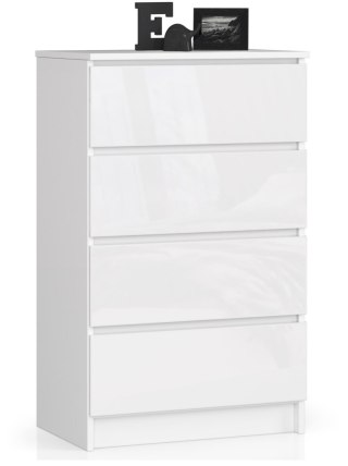 KOMODA K60 4SZ CLP PK BIAŁY POŁYSK
