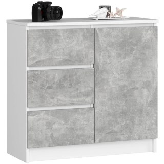 KOMODA K80 JERRY 1D 3SZ PK BIAŁA / BETON