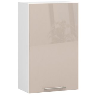 WISZĄCA SZAFKA KUCHENNA OLIWIA W 50cm BIAŁA-CAPPUCCINO POŁYSK H720