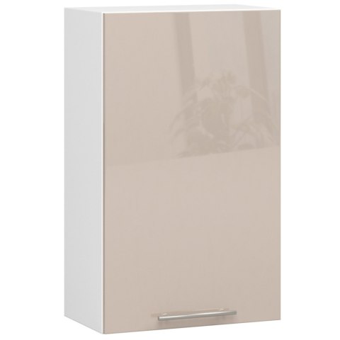 WISZĄCA SZAFKA KUCHENNA OLIWIA W 50cm BIAŁA-CAPPUCCINO POŁYSK H720