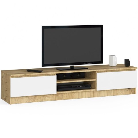 KOMODA RTV K160 CLP DĄB ARTISAN / BIAŁY