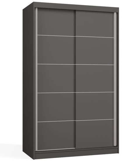 SZAFA Przesuwna IGA 120 CM C ANTRACYT SZPROSY - Nowoczesny Design