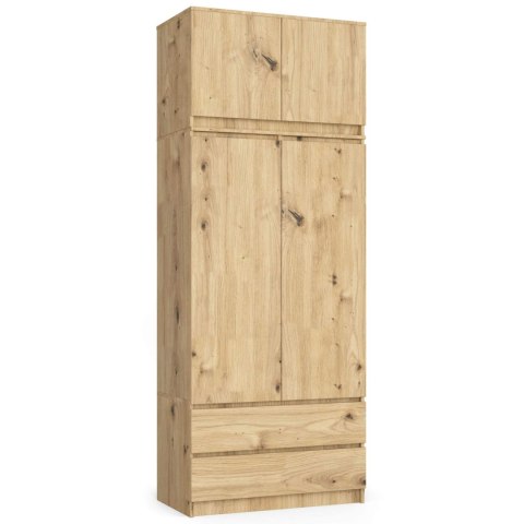 SZAFA Z NADSTAWKĄ S90 2D 2SZ CLP PK DĄB ARTISAN