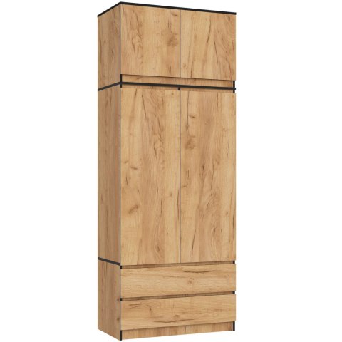 SZAFA Z NADSTAWKĄ S90 2D 2SZ CLP PK DĄB CRAFT