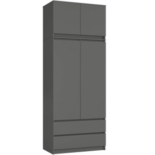 SZAFA Z NADSTAWKĄ S90 2D 2SZ CLP PK GRAFIT SZARY