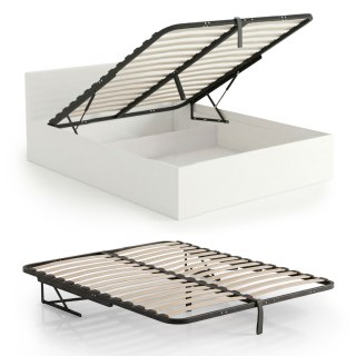 Stelaż metalowy do łóżka 140x200 cm z mechanizmem podnoszenia 28 listew dzielony