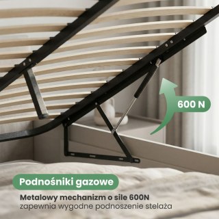 Stelaż metalowy do łóżka 140x200 cm z mechanizmem podnoszenia 28 listew dzielony