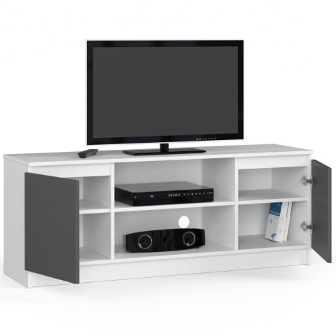 KOMODA RTV K140 2D 1P CLP BIAŁY / SZARY