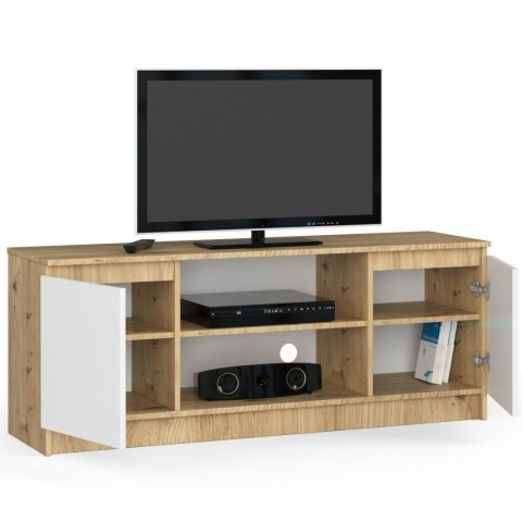 KOMODA RTV K140 2D 1P CLP DĄB ARTISAN / BIAŁY