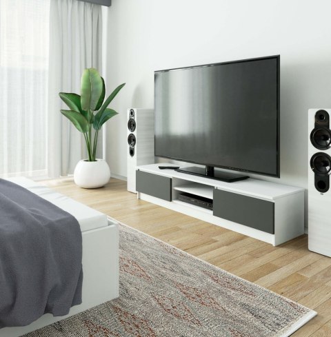 KOMODA RTV K160 CLP BIAŁY / SZARY