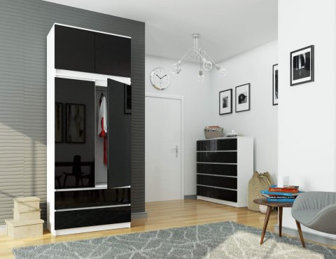 NADSTAWKA DO SZAFY S90 2D 2SZ CLP CZARNY POŁYSK