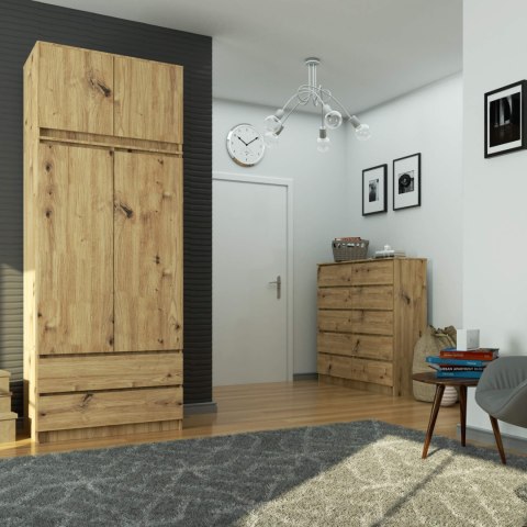 NADSTAWKA DO SZAFY S90 2D 2SZ CLP DĄB ARTISAN