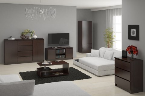 SZAFA S 90 cm 2 DRZWI 2 SZUFLADY PK WENGE
