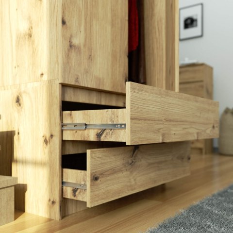 SZAFA Z NADSTAWKĄ S90 2D 2SZ CLP PK DĄB ARTISAN