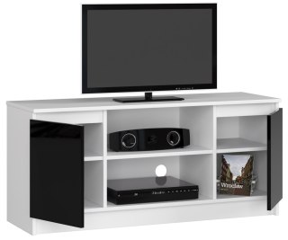 SZAFKA RTV 120 cm 2D 1P CZARNY AKRYL WYSOKI POŁYSK