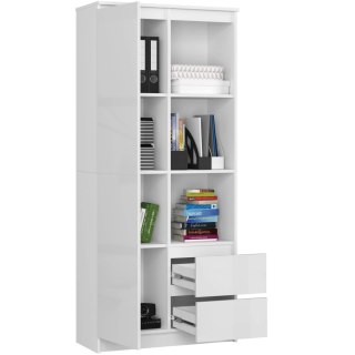 REGAŁ BIUROWY R 80 cm CLP R11 PK BIAŁY / BIAŁY POŁYSK