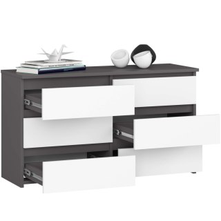 KOMODA CL100 6SZ PK SZARA / BIAŁA