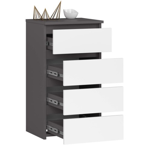 KOMODA CL4 PK GRAFIT SZARY / BIAŁA
