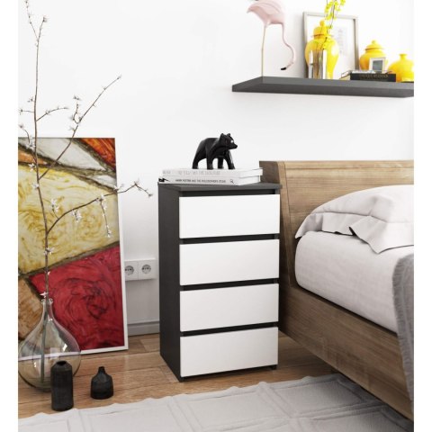 KOMODA CL4 PK GRAFIT SZARY / BIAŁA
