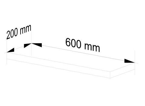 PÓŁKA PS-3 60cm BIAŁA