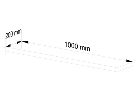 PÓŁKA PS-5 100cm BIAŁA