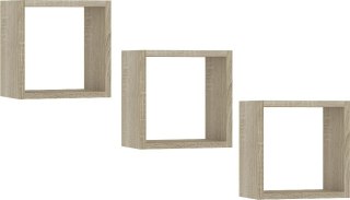 PÓŁKA ŚCIENNA K 25x25cm KOMPLET 3szt DĄB SONOMA