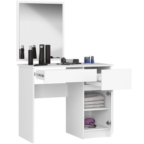 TOALETKA KOSMETYCZNA Z LUSTREM P-2/SL 500x600 PRAWA PK BIAŁA