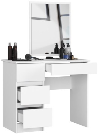 TOALETKA KOSMETYCZNA Z LUSTREM T-6/SL 500x600 LEWA PK BIAŁA