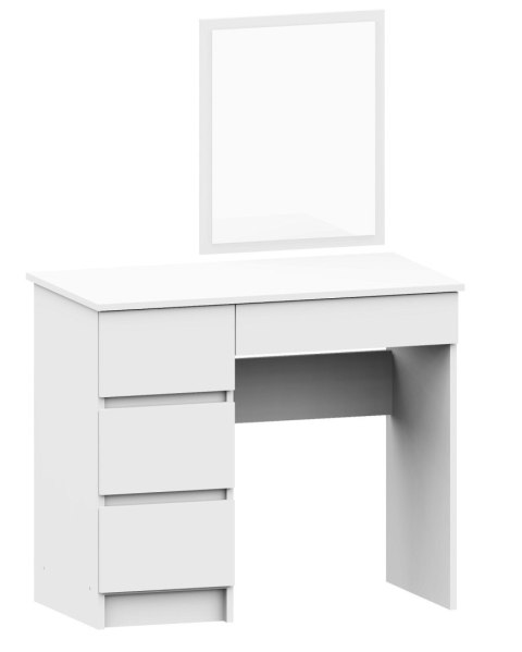 TOALETKA KOSMETYCZNA Z LUSTREM T-6/SL 500x600 LEWA PK BIAŁA