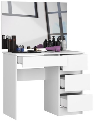 TOALETKA KOSMETYCZNA Z LUSTREM T-6/SL 900x600 PRAWA PK BIAŁA