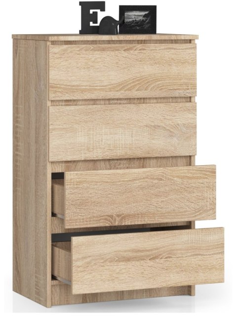 KOMODA K 60 cm 4 SZUFLADY PK DĄB SONOMA