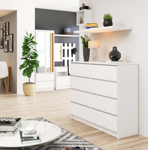 KOMODA K120 8SZ PK BIAŁA