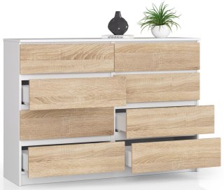 KOMODA K140 8SZ CLP PK BIAŁY / SONOMA