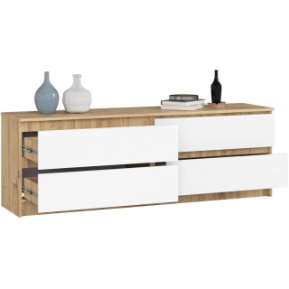 KOMODA K160 4SZ CLP PK DĄB ARTISAN / BIAŁY