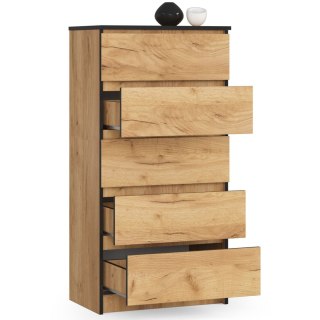 KOMODA K60 5SZ CLP PK DĄB CRAFT