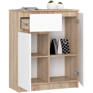 KOMODA K80 2D 1SZ CLP PK DĄB SONOMA / BIAŁY