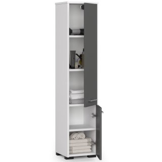 REGAŁ ŁAZIENKA FIN SŁUPEK 30 2D 140cm BIAŁY / SZARY