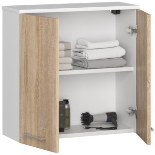 SZAFKA WISZĄCA W 60 cm FIN 2D BIAŁY / SONOMA