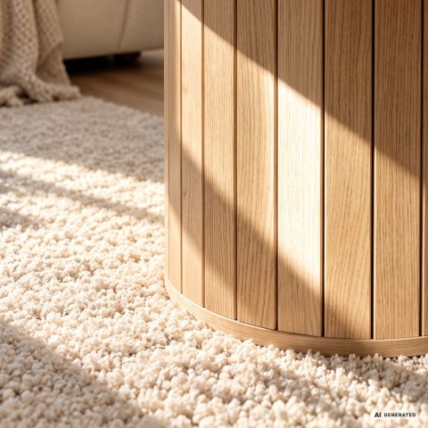 Stolik kawowy okrągły NUBO 60 cm Naturalne Drewno