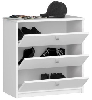 Szafka na buty MINI 3 uchylne drzwiczki 60 cm - biała