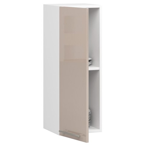 WISZĄCA SZAFKA KUCHENNA OLIWIA W 30cm BIAŁA-CAPPUCCINO POŁYSK H720
