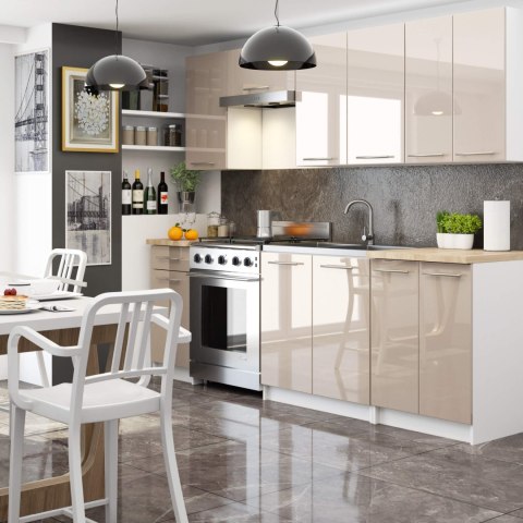 WISZĄCA SZAFKA KUCHENNA OLIWIA W 30cm BIAŁA-CAPPUCCINO POŁYSK H720