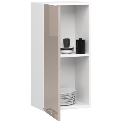 WISZĄCA SZAFKA KUCHENNA OLIWIA W 40cm BIAŁA-CAPPUCCINO POŁYSK H720
