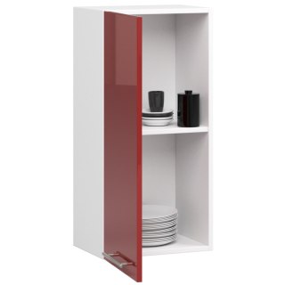 WISZĄCA SZAFKA KUCHENNA OLIWIA W 40cm BIAŁA-CZERWONY POŁYSK H720