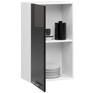 WISZĄCA SZAFKA KUCHENNA OLIWIA W 50cm BIAŁA-CZARNY POŁYSK H720