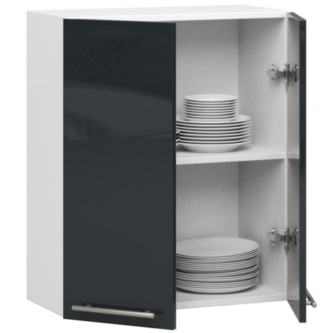 WISZĄCA SZAFKA KUCHENNA OLIWIA W 60cm BIAŁA-GRAFIT POŁYSK H720