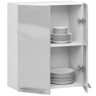 WISZĄCA SZAFKA KUCHENNA OLIWIA W 60cm BIAŁA-METALIK POŁYSK H720