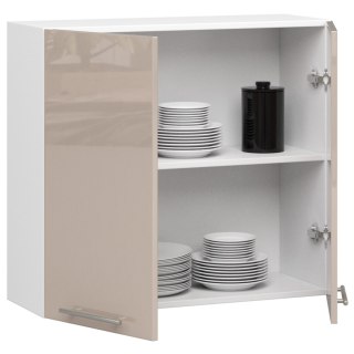 WISZĄCA SZAFKA KUCHENNA OLIWIA W 80cm BIAŁA-CAPPUCCINO POŁYSK H720
