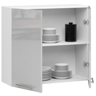 WISZĄCA SZAFKA KUCHENNA OLIWIA W 80cm BIAŁA-METALIK POŁYSK H720