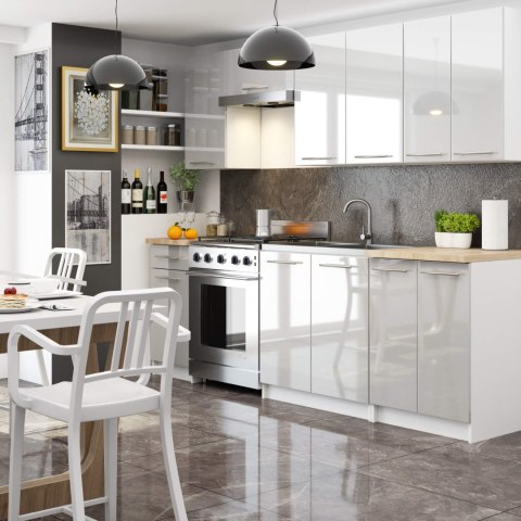 WISZĄCA SZAFKA KUCHENNA OLIWIA W 80cm BIAŁA-METALIK POŁYSK H720